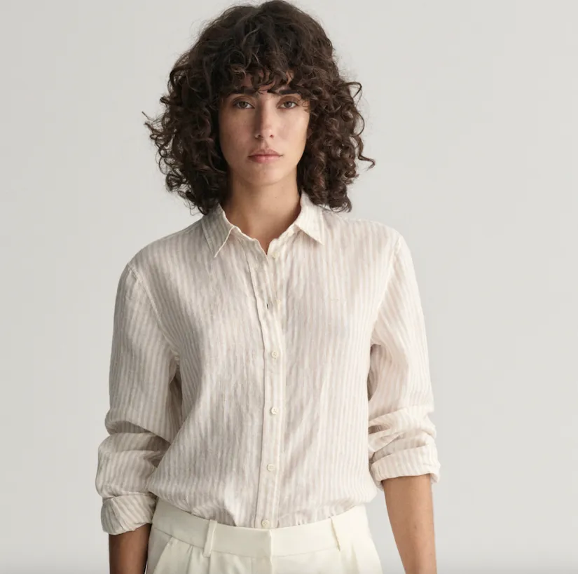Camicia Gant donna di lino a righe 4300276-277