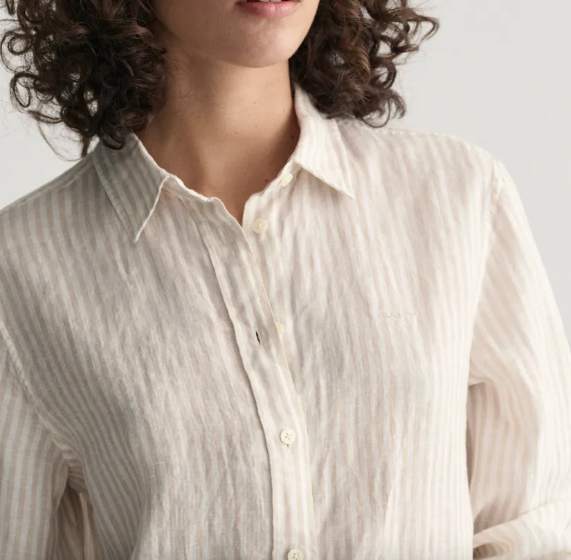Camicia Gant donna di lino a righe 4300276-277