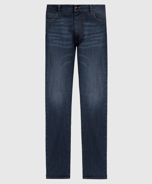 Canali Jeans blu con effetto used PD0000391700