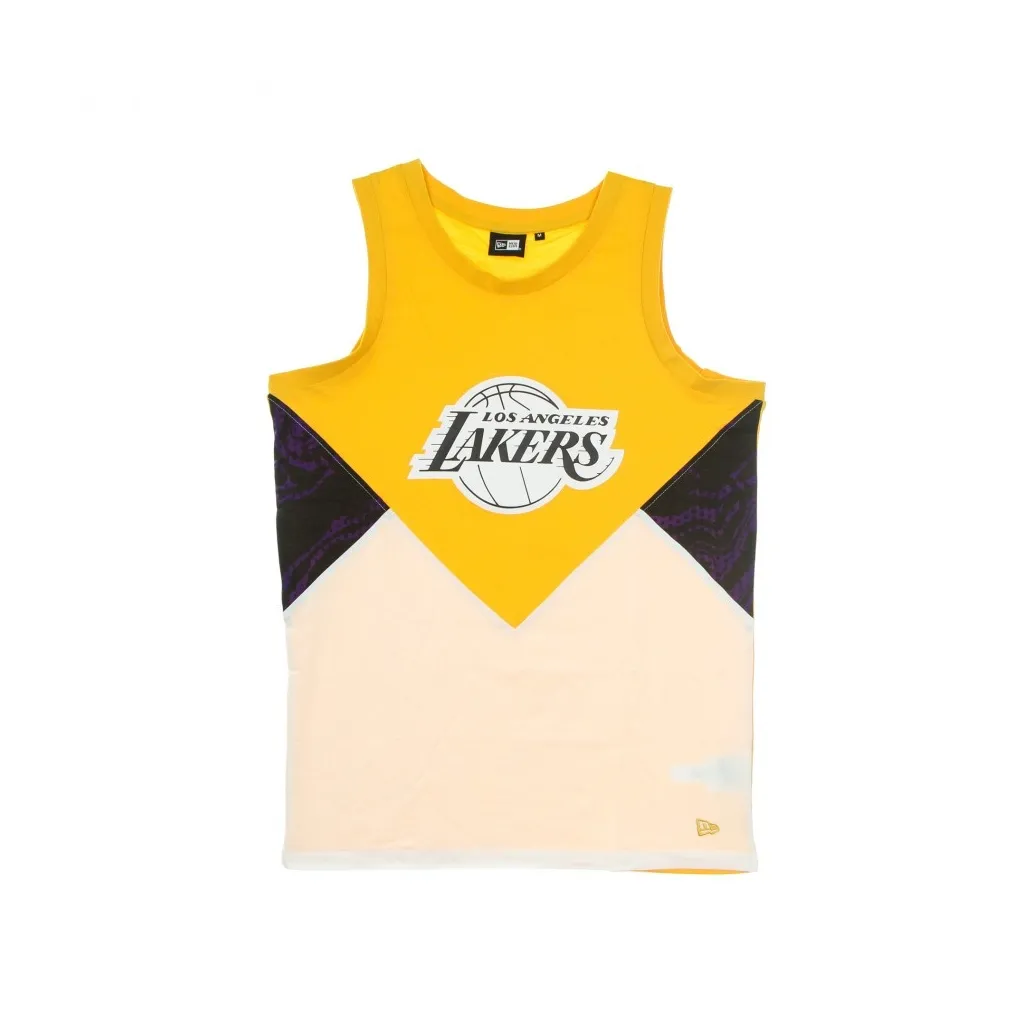 CANOTTA UOMO NBA OIL SLICK TANK LOSLAK AUTHENTIC GOLD/WHITE