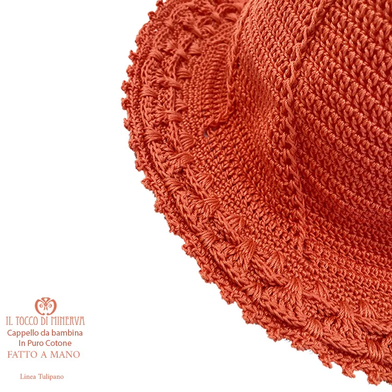 Cappello Bimba Cotone Linea Tulipano - Fatto a Mano