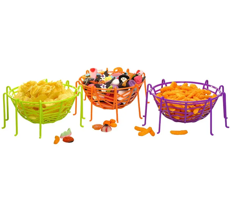 Cestino per snack di Halloween con gambe in 3 colori assortiti