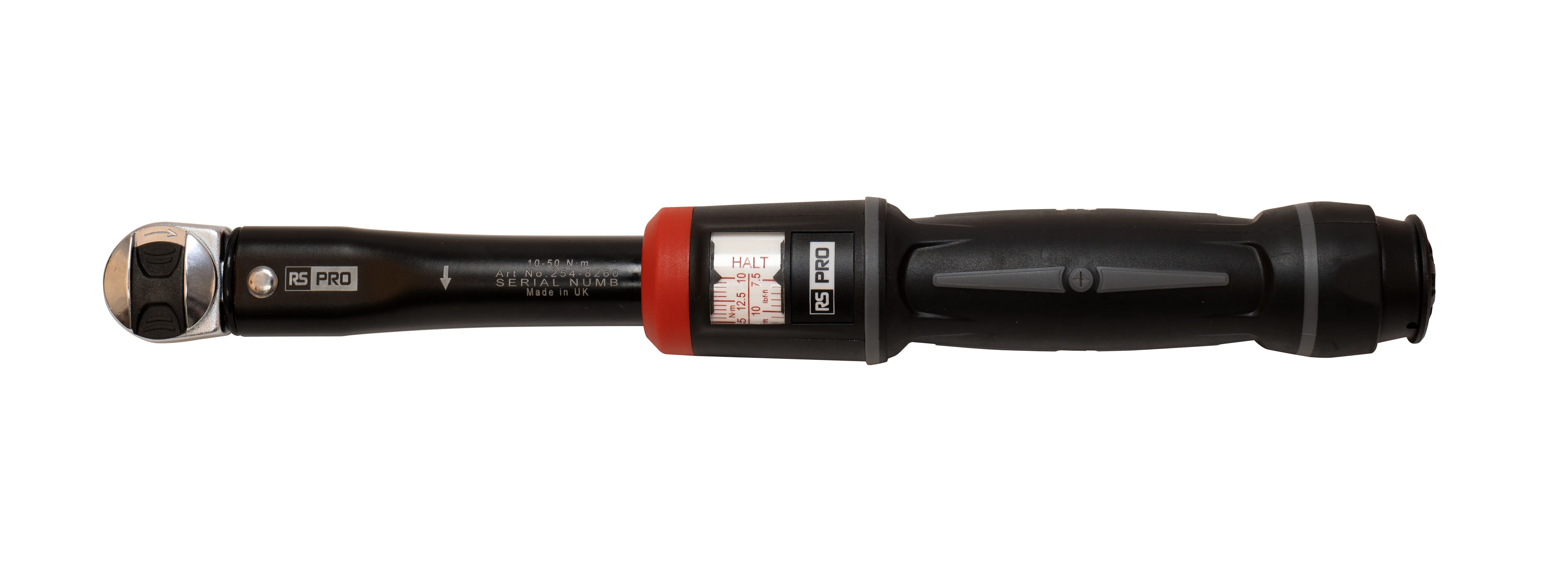 Chiave dinamometrica a scatto RS PRO, attacco quadrato 3/8 in, coppia da 10 → 50Nm, prec. ±3%