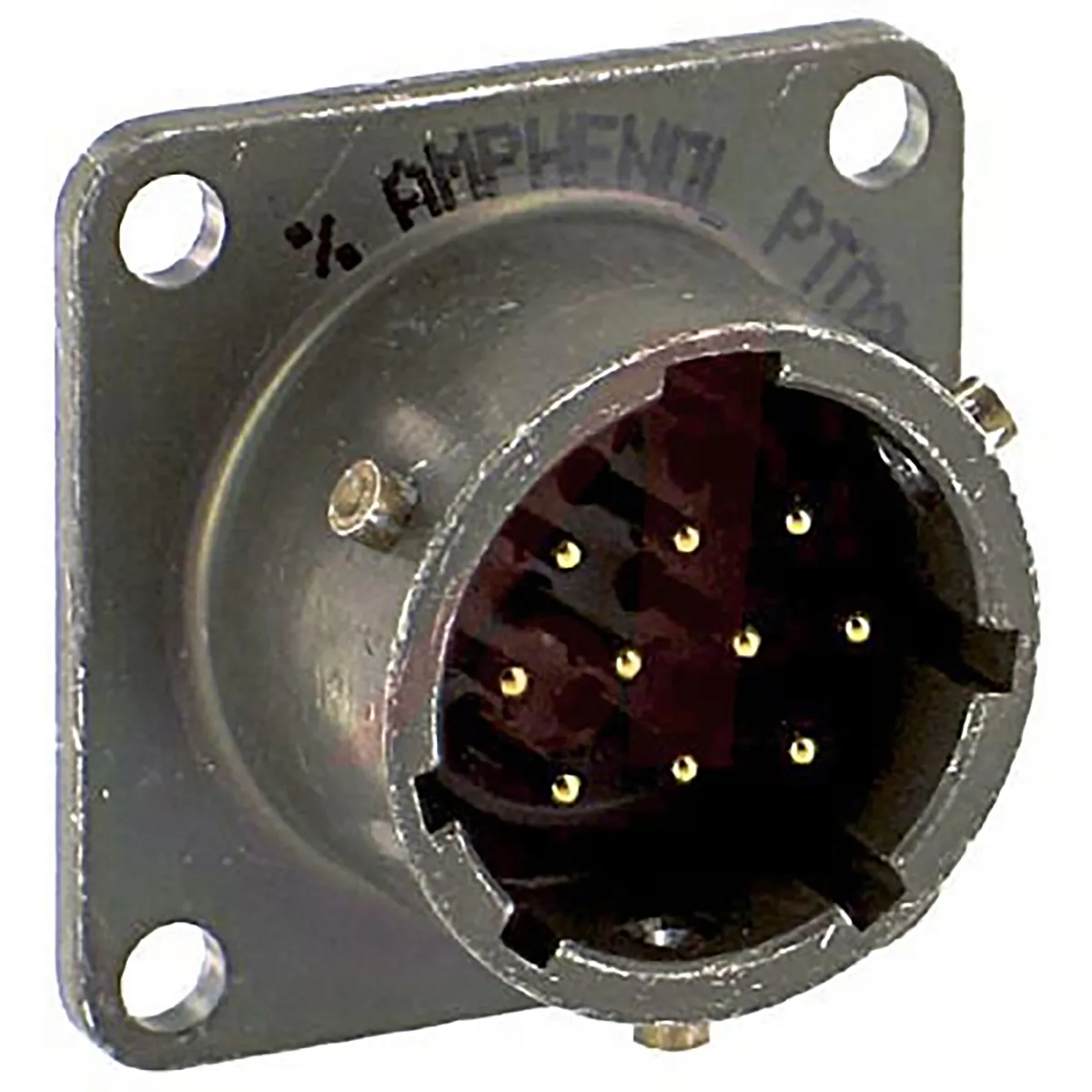 Connettore circolare MIL Femmina Amphenol Socapex, Ad angolo diritto, 10 poli, Maschio, Montaggio a pannello