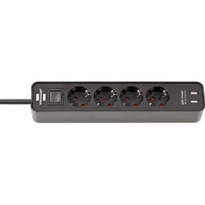 Connettore femmina di prolunga brennenstuhl 1.5m, 4 prese Tipo F - Schuko tedesco, USB