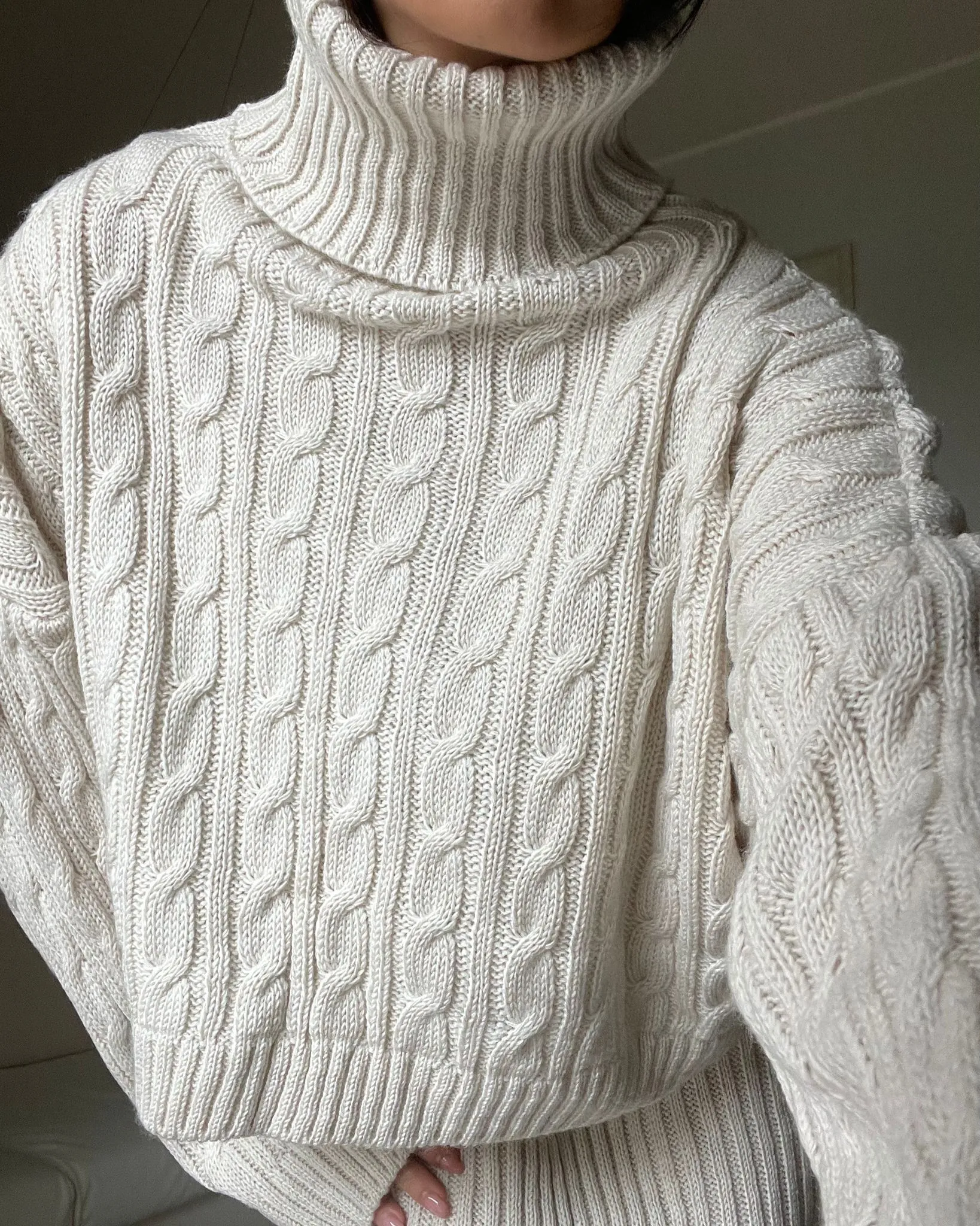 Coordinato vestito in maglia - Beige