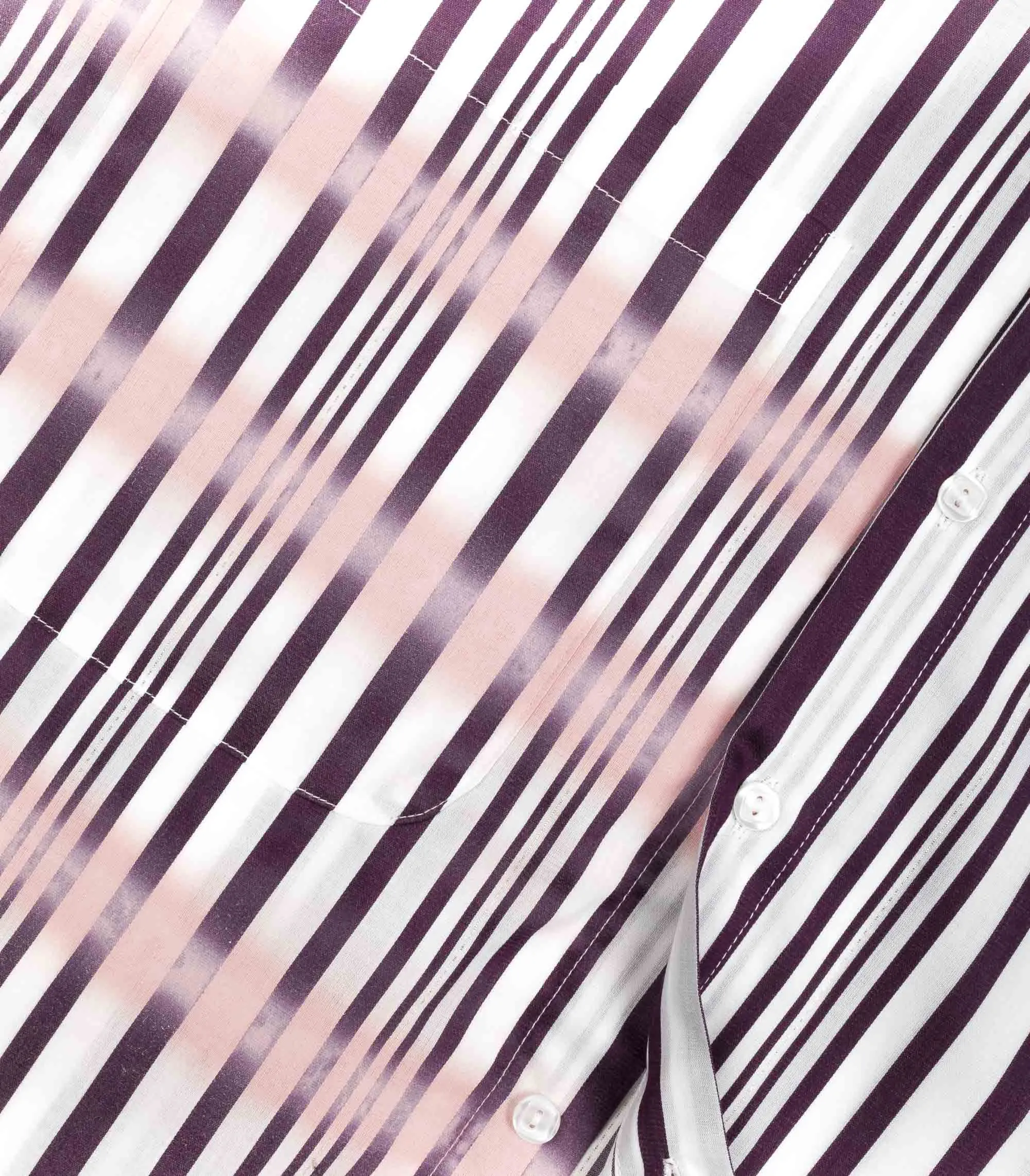 Core Late Camicia Over Righe Spray Bordeaux