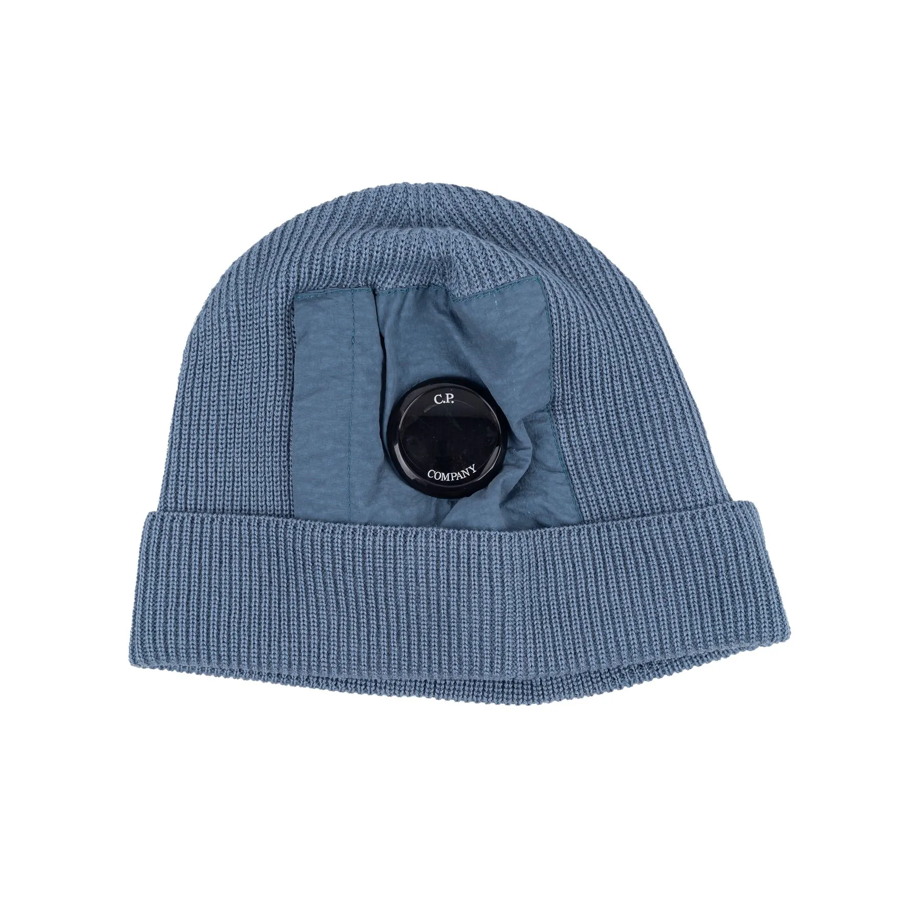 C.P. COMPANY EXTRAFINE MERINO WOOL SIDE LENS BEANIE 