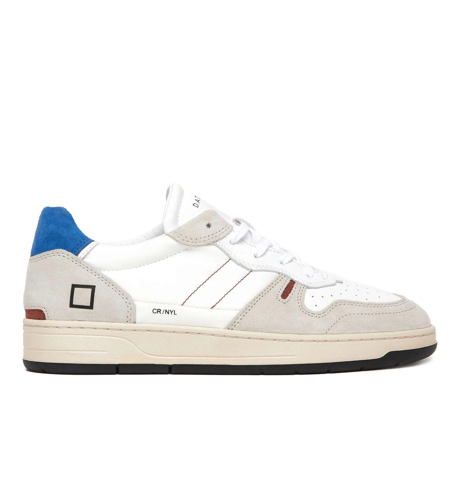 D.A.T.E. uomo COURT 2.0 NYLON WHITE-BLUETTE scarpa sneakers bianco