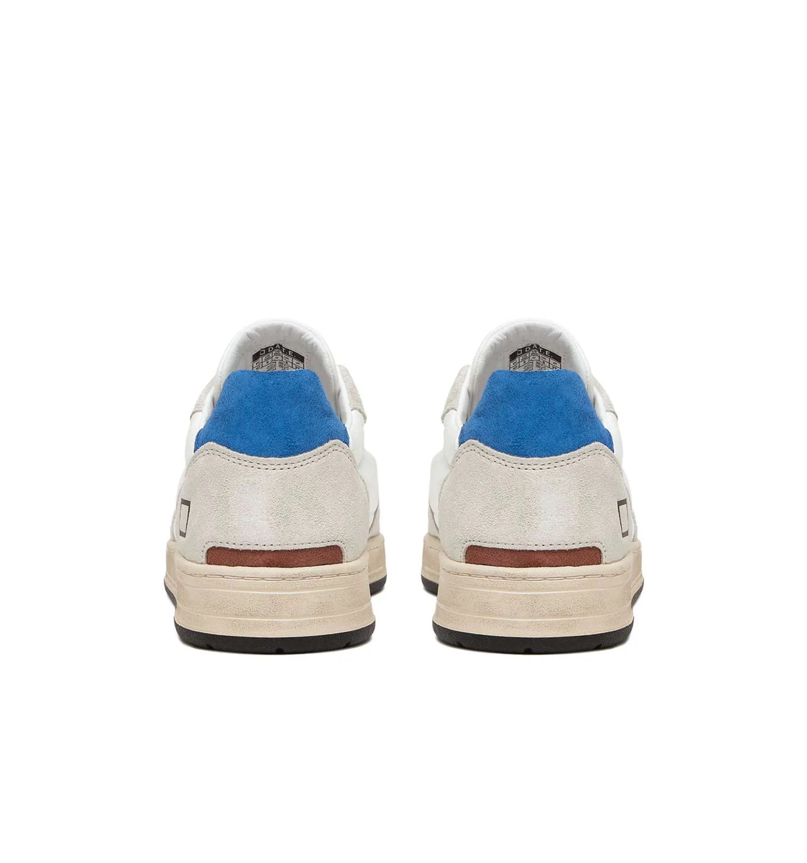 D.A.T.E. uomo COURT 2.0 NYLON WHITE-BLUETTE scarpa sneakers bianco