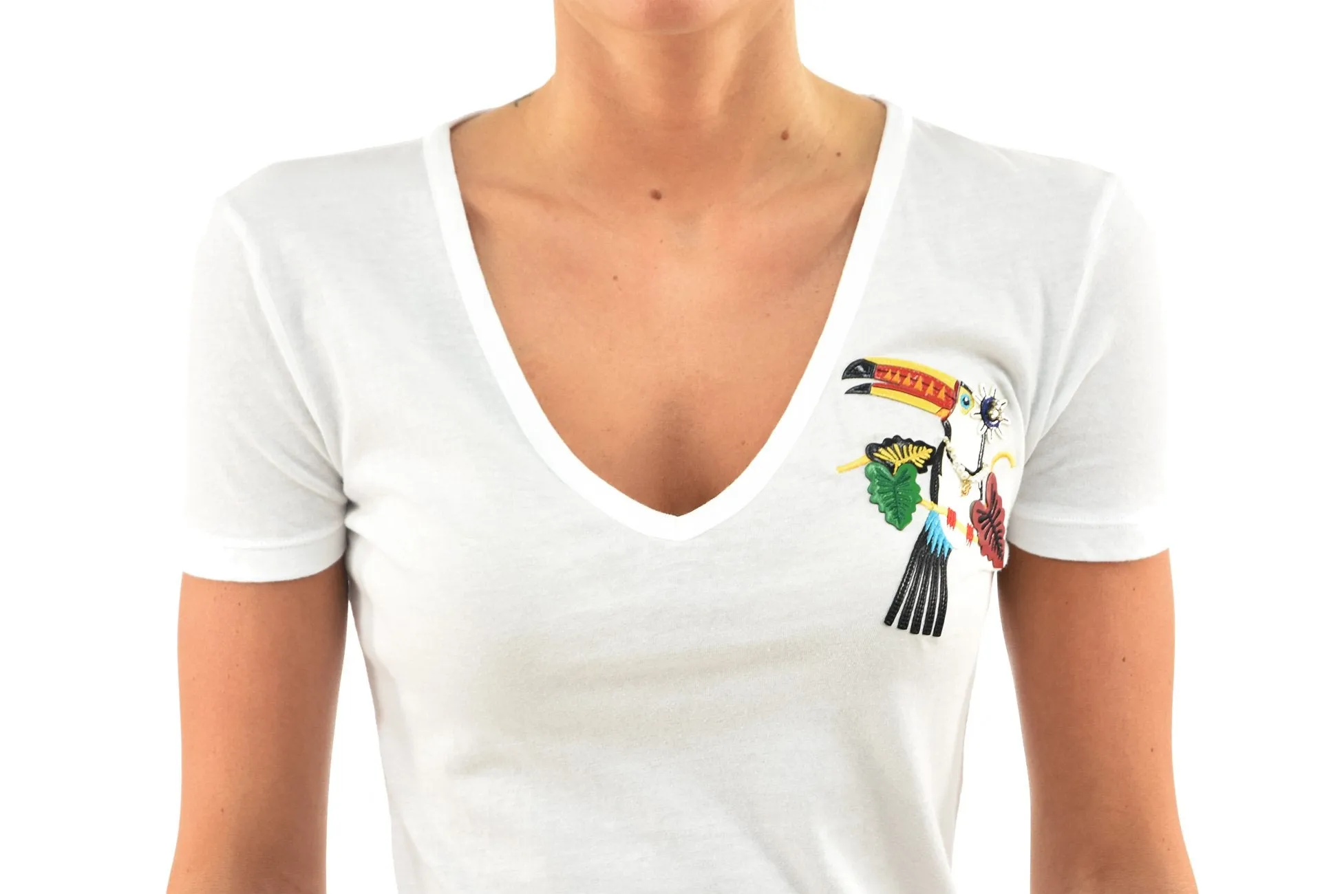 Dsquared2 T-Shirt Bianca Donna Cotone Logo Mod.S75GC0586S21441010