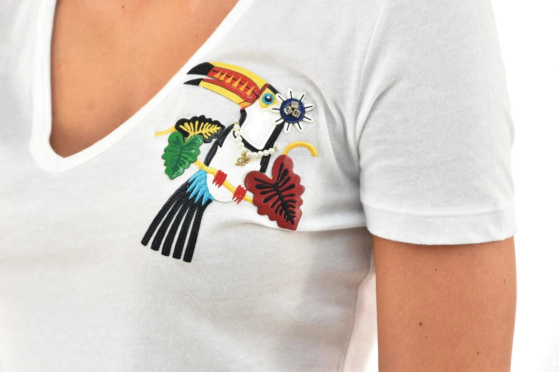 Dsquared2 T-Shirt Bianca Donna Cotone Logo Mod.S75GC0586S21441010