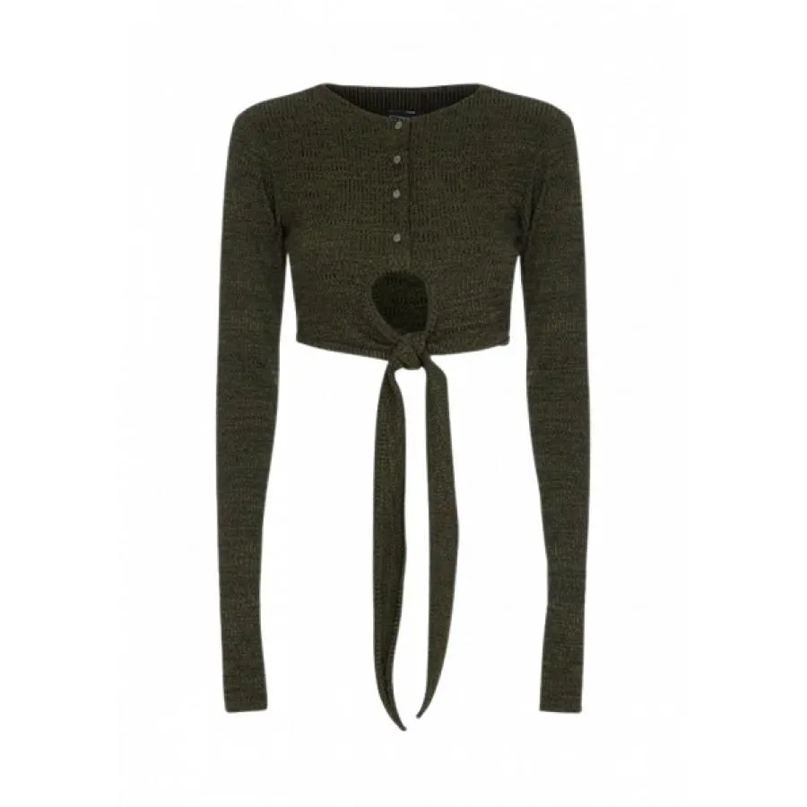 Effek Crop Top Manica Lunga