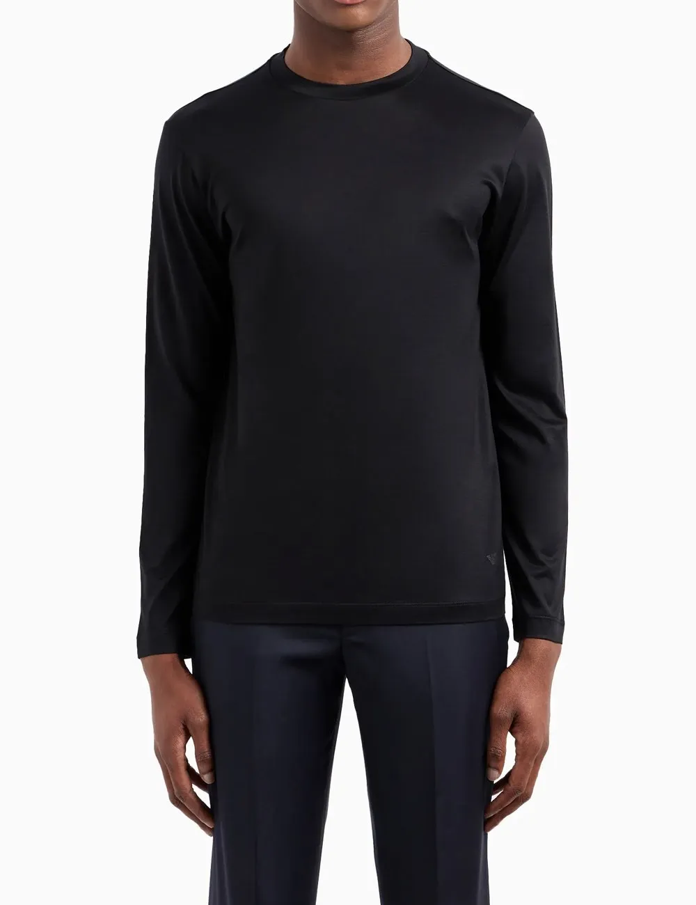 Emporio Armani     Maglia in jersey misto lyocell ASV nera