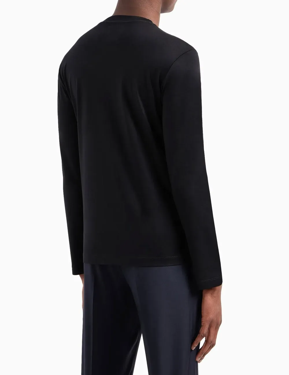 Emporio Armani     Maglia in jersey misto lyocell ASV nera