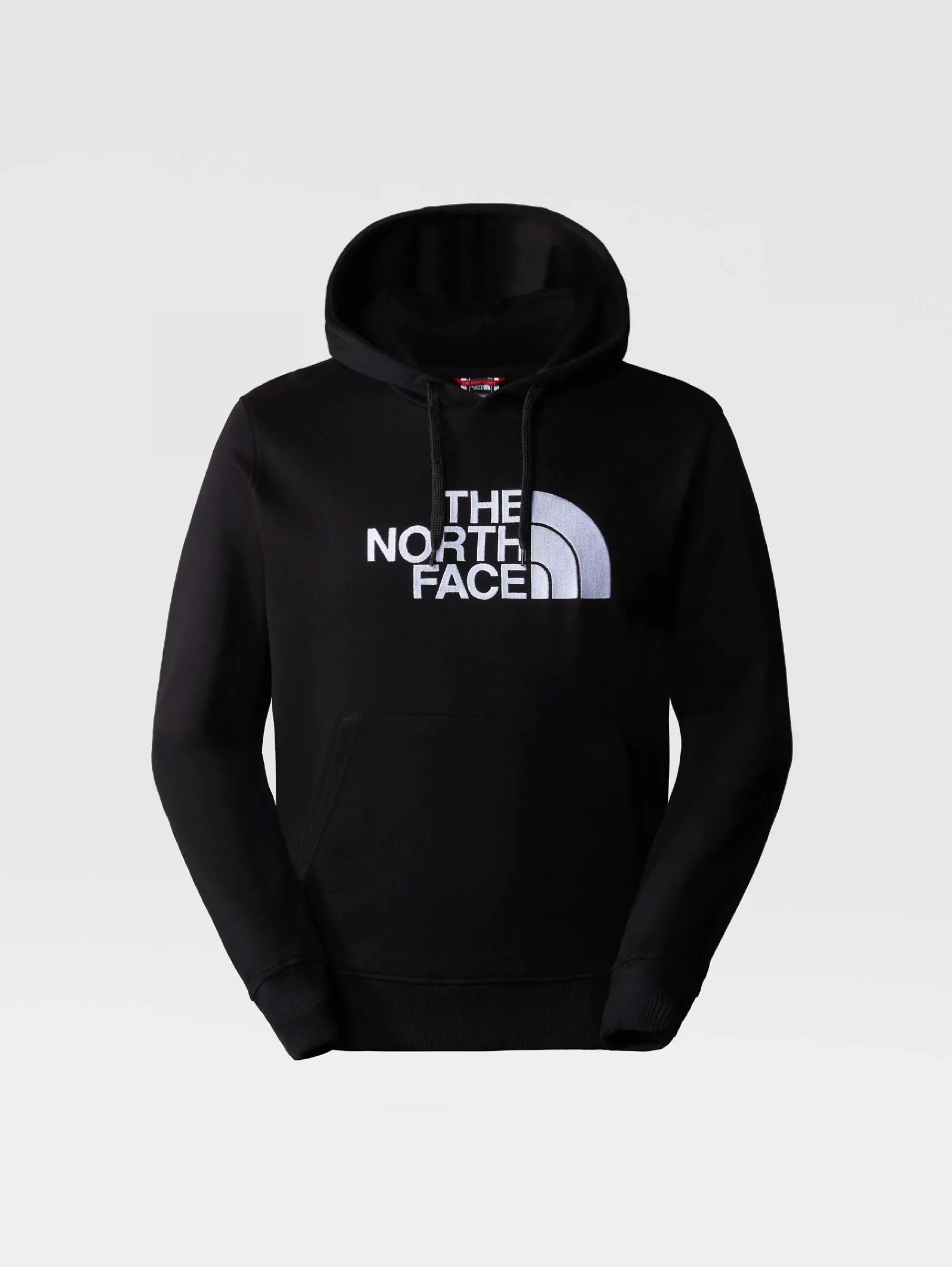Felpa con Cappuccio e Logo Ricamato Nero