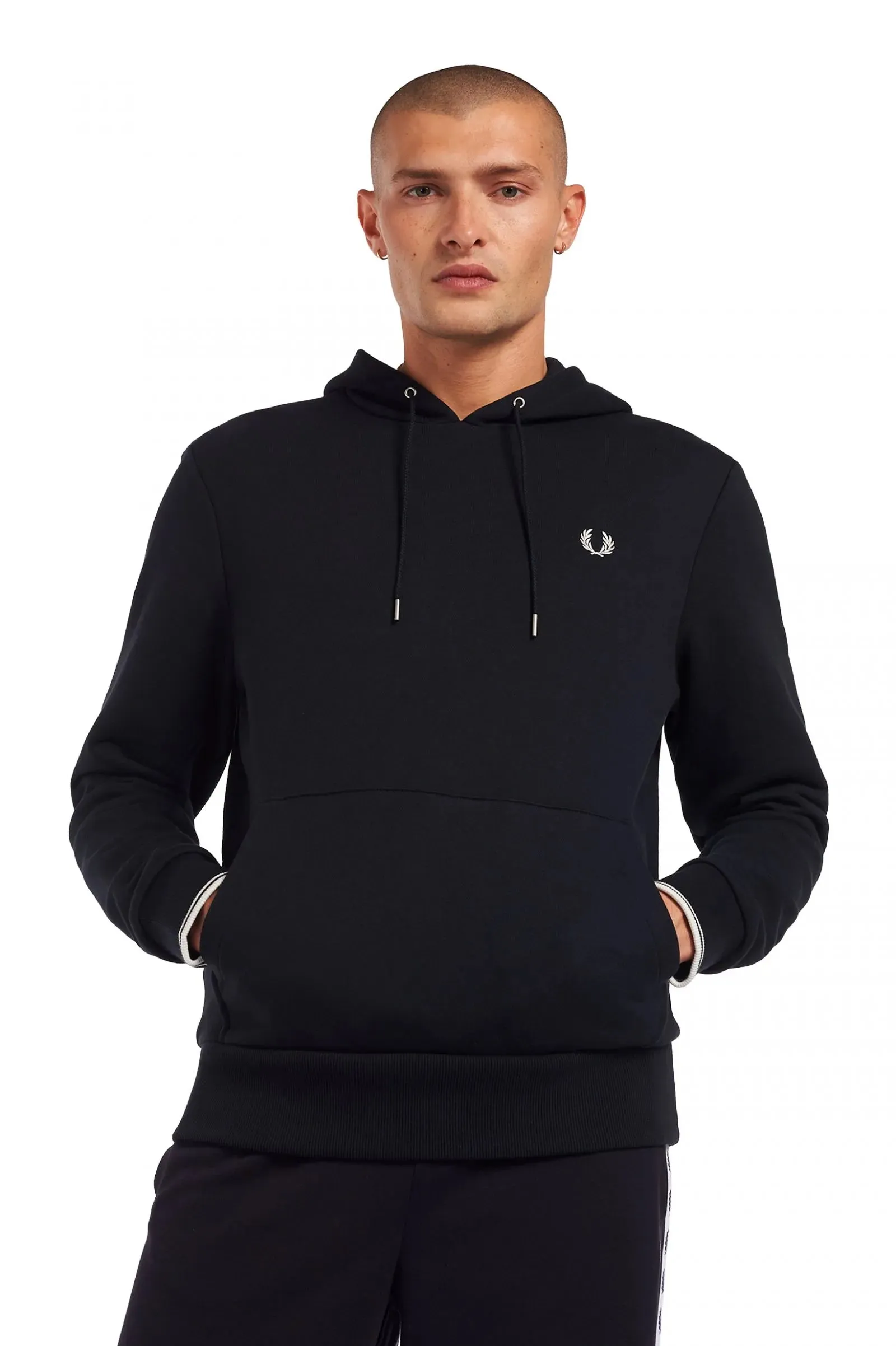 Felpa con Cappuccio Fred Perry Navy da Uomo