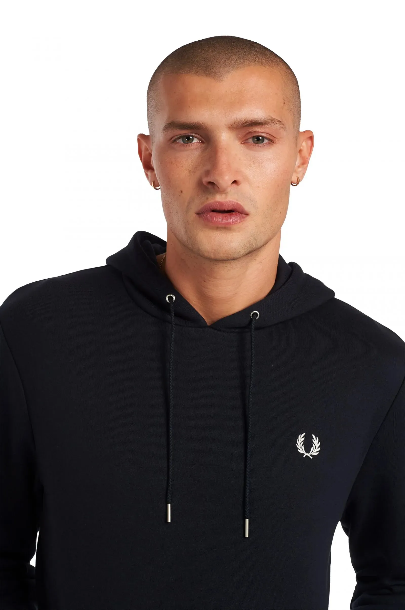 Felpa con Cappuccio Fred Perry Navy da Uomo