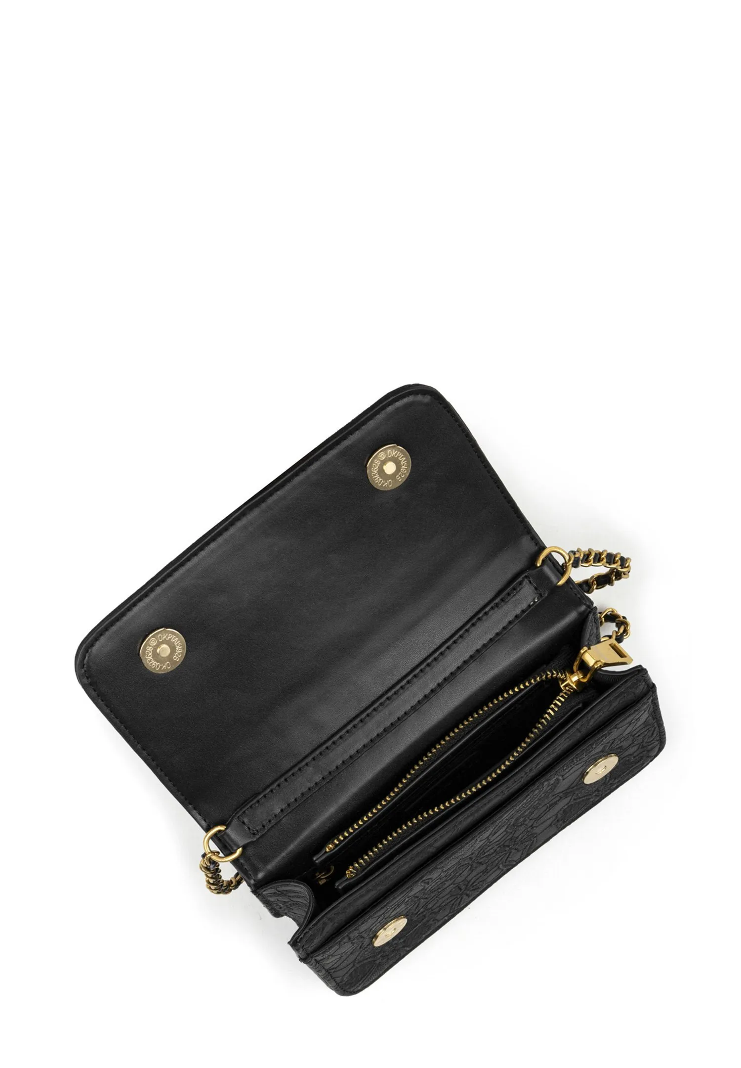 FLOWER PATTERN WITH CHAIN STRAP - Borsa a tracolla