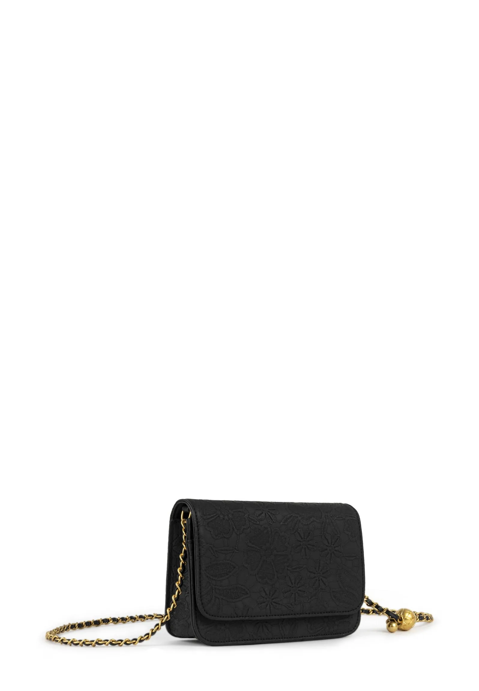 FLOWER PATTERN WITH CHAIN STRAP - Borsa a tracolla