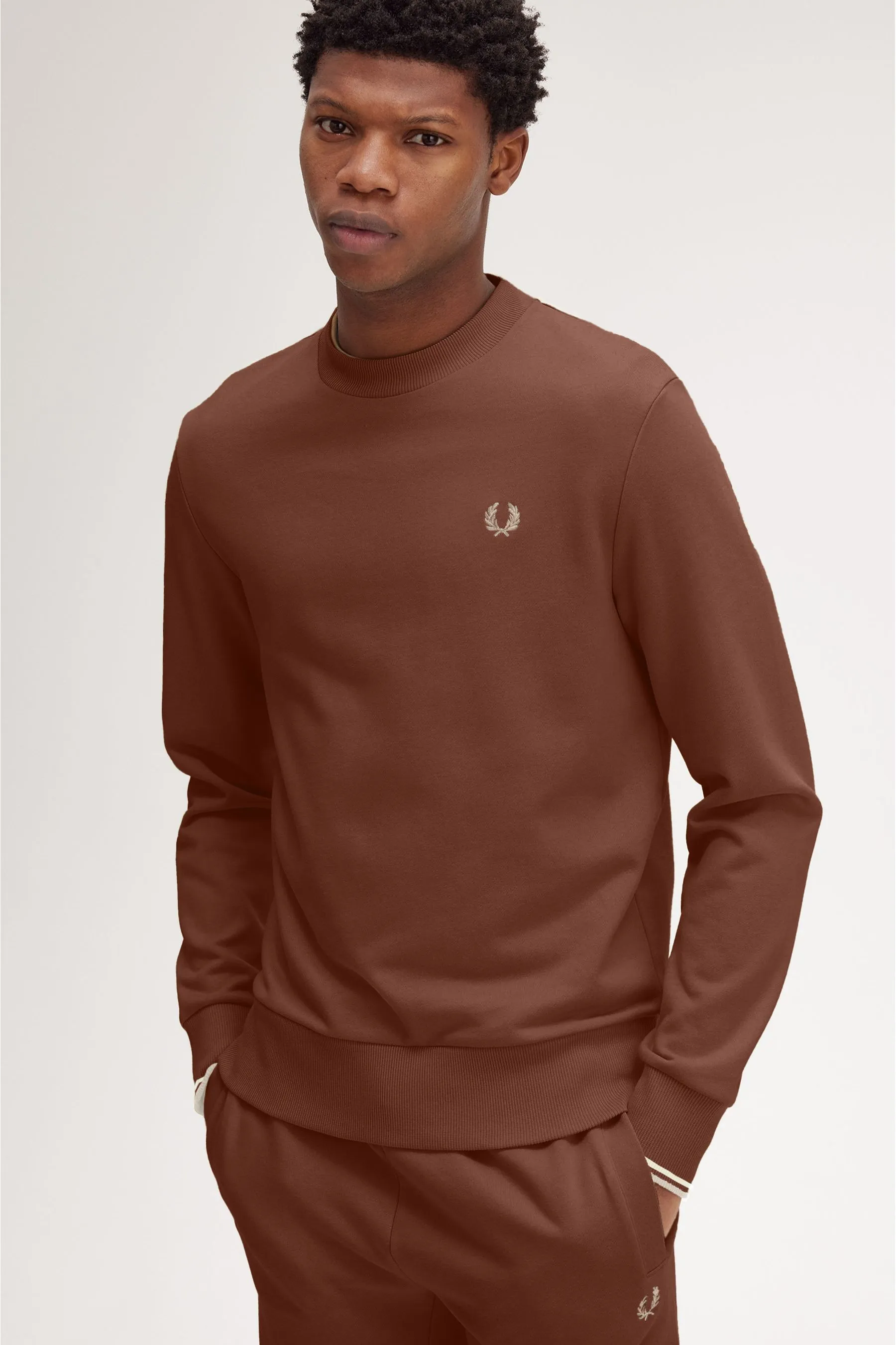 Fred Perry Crew Neck 100% Cotton Sweatshirt    