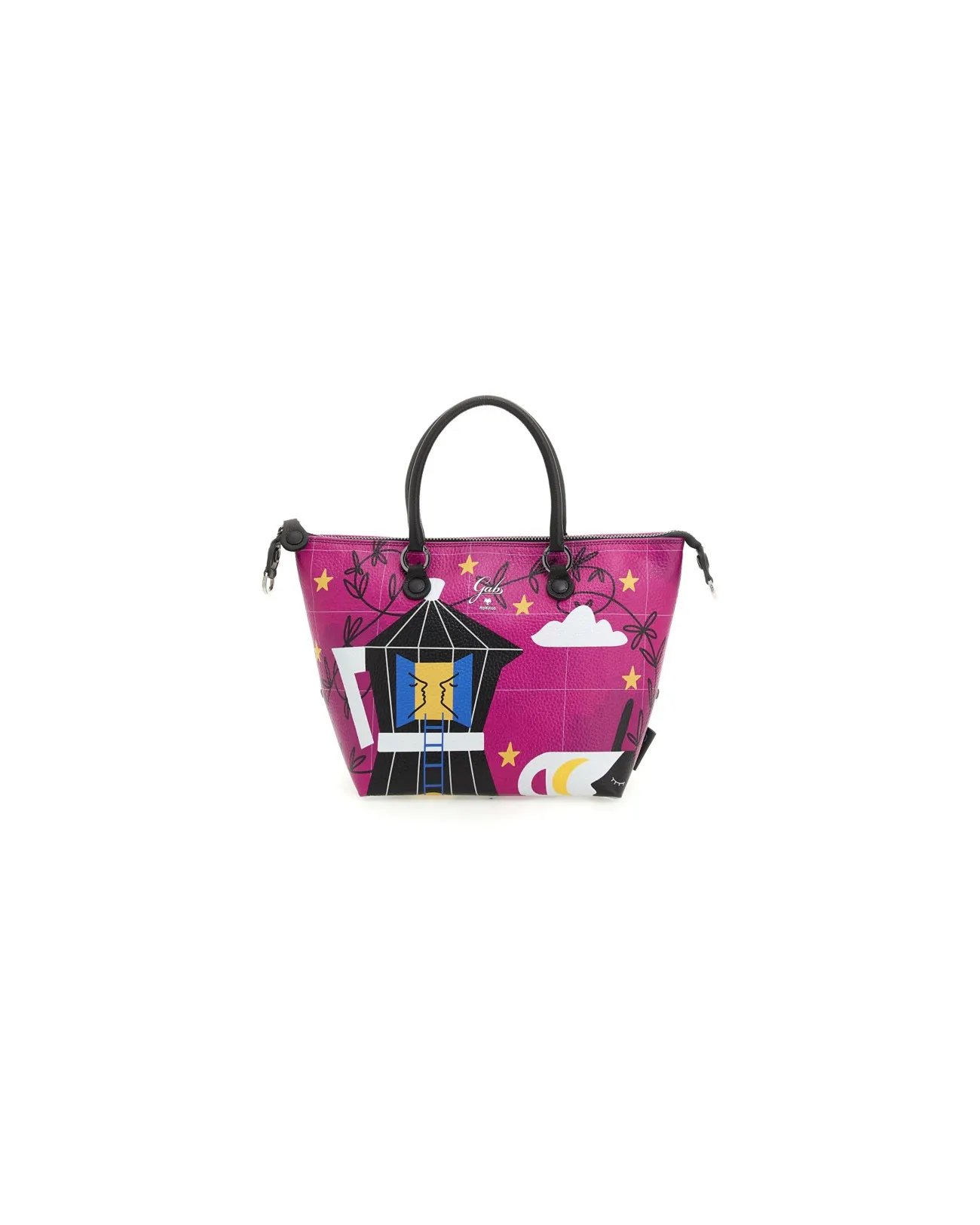 Gabs - Borsa piatta in pelle trasformabile G3 Plus Tg L Lab Black | Studioarch.com