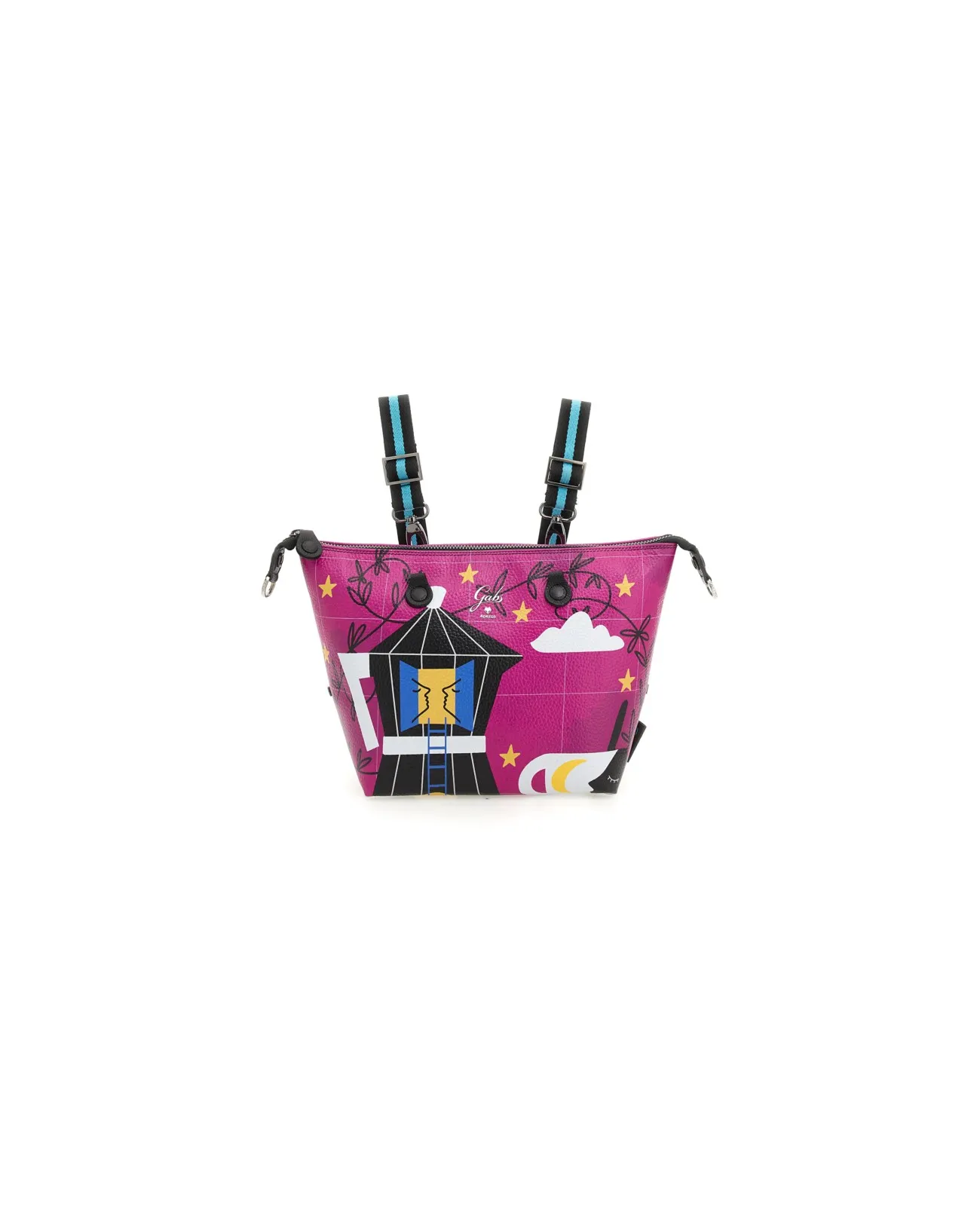 Gabs - Borsa piatta in pelle trasformabile G3 Plus Tg L Lab Black | Studioarch.com