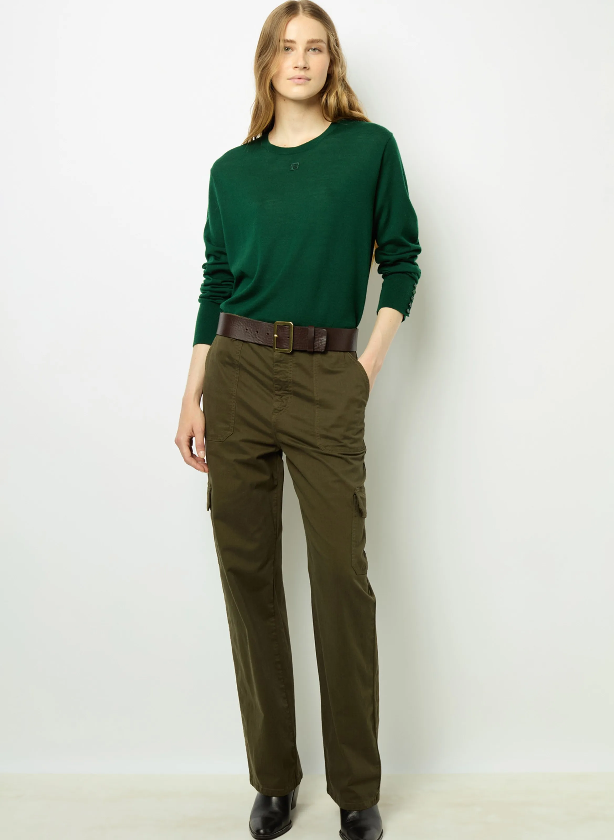  GERARD DAREL   JADE - Maglione collo a V in lana | Verde