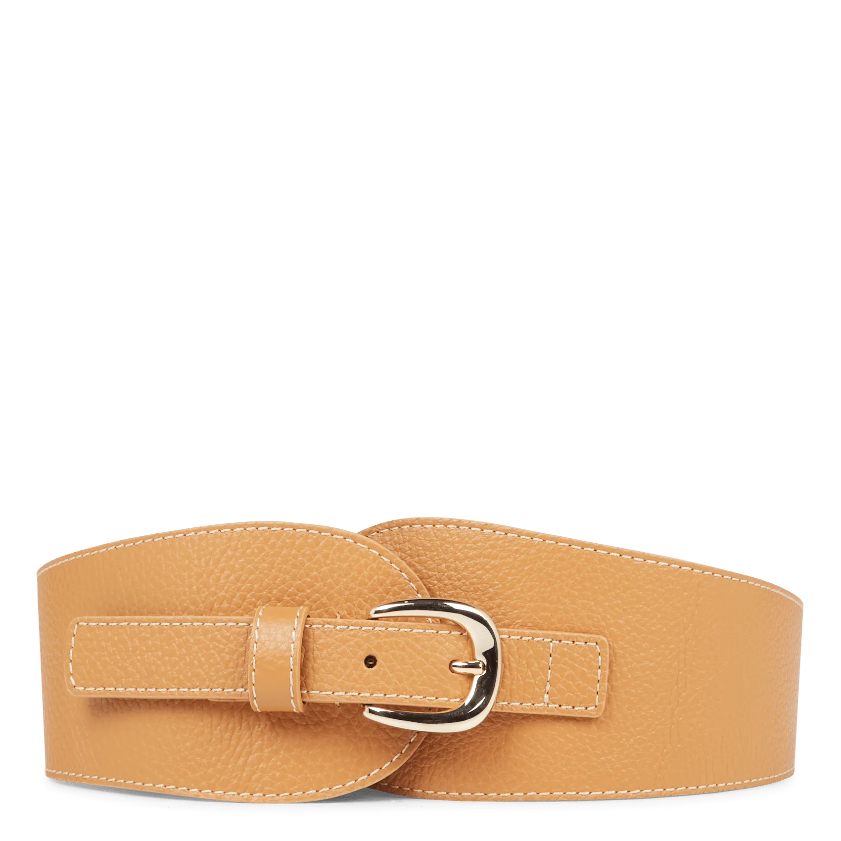  GERARD DAREL   OLYMPE - Cintura in pelle martellata con dietro elasticizzato | Marrone