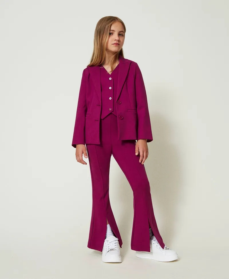 Giacca blazer monopetto con cintura