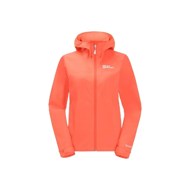 Giacca da pioggia JACK WOLSKINS Elsberg 2.5L jkt da donna (arancione digitale)