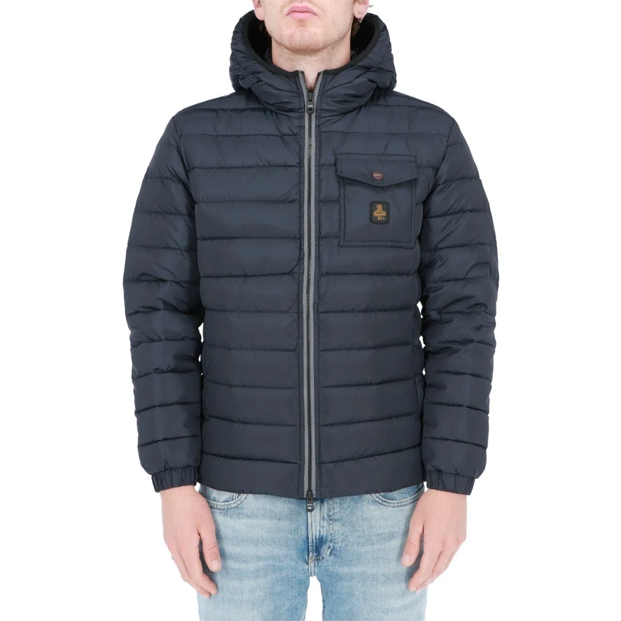 Giacca Refrigiwear Uomo Piuma Cappuccio Hunter Jacket DARK BUE DARK BLUE
