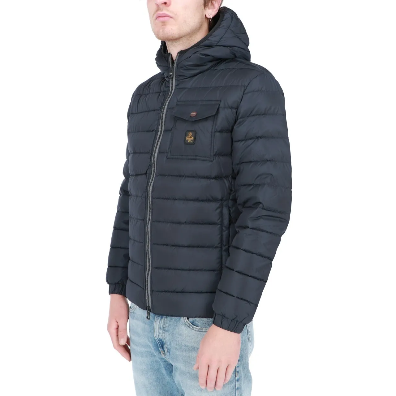 Giacca Refrigiwear Uomo Piuma Cappuccio Hunter Jacket DARK BUE DARK BLUE