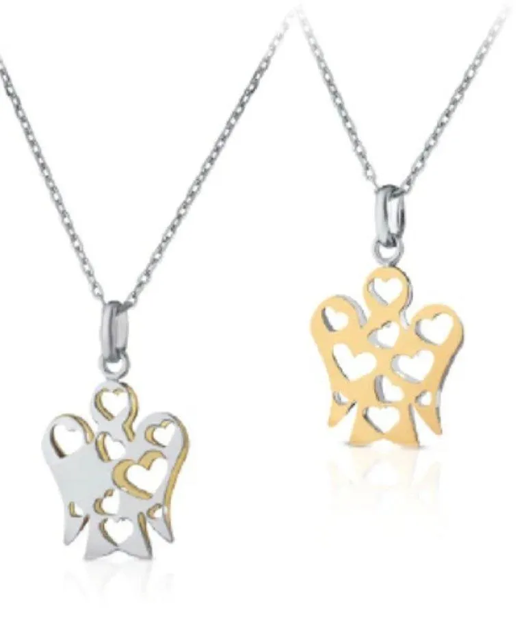Giannotti collana in oro giallo e oro bianco angelo e cuori NKT320