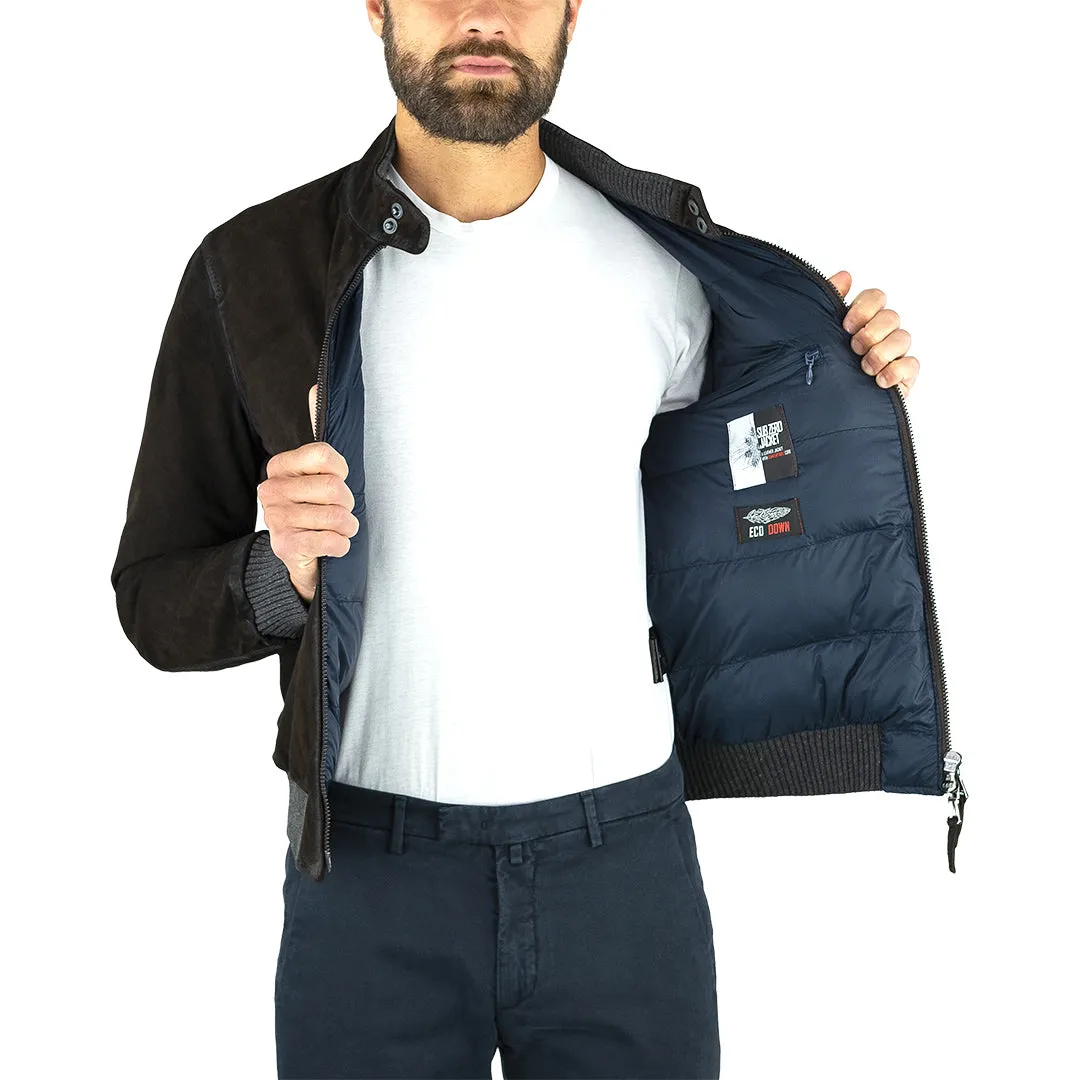 Giubbotto THE JACK West Village in Pelle Suede Testa di Moro