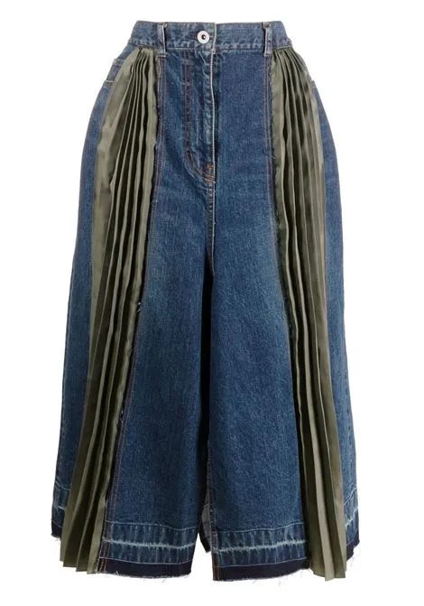 gonna in denim e tessuto