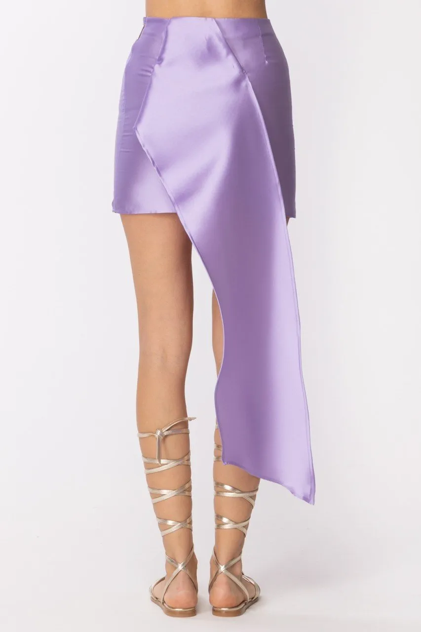 Gonna in satin LILAC