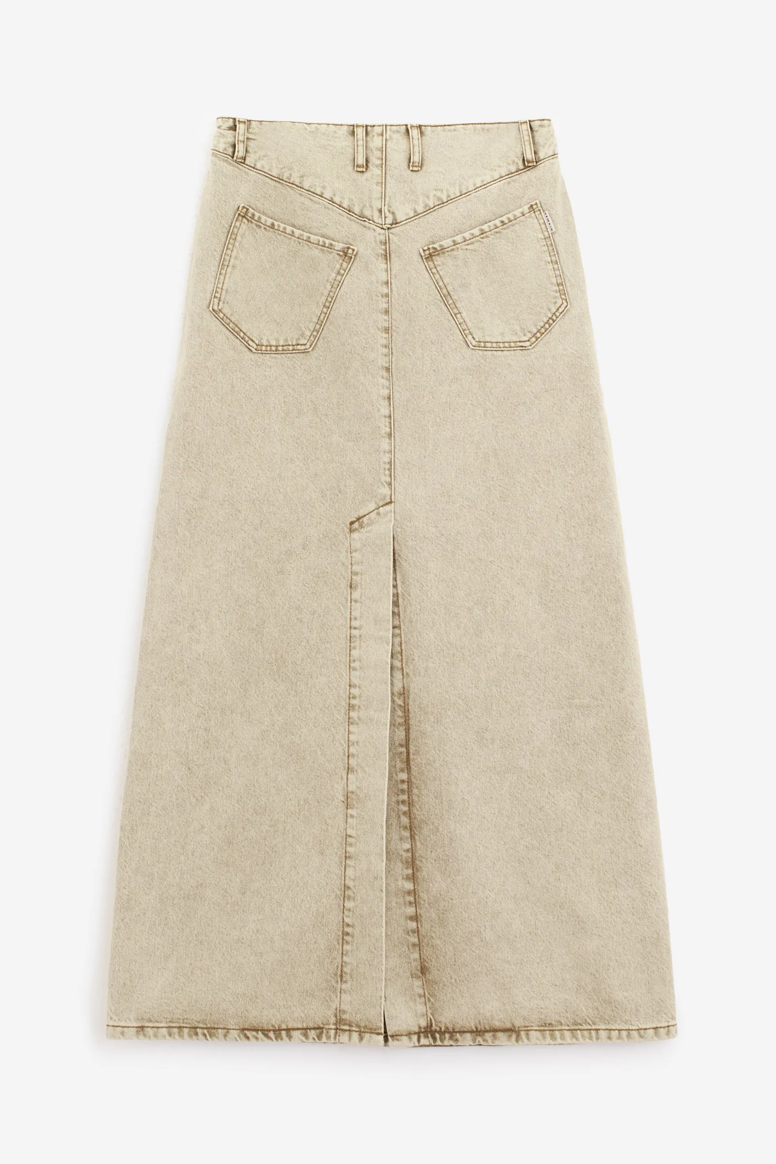 Gonna MAXI DENIM in cotone beige
