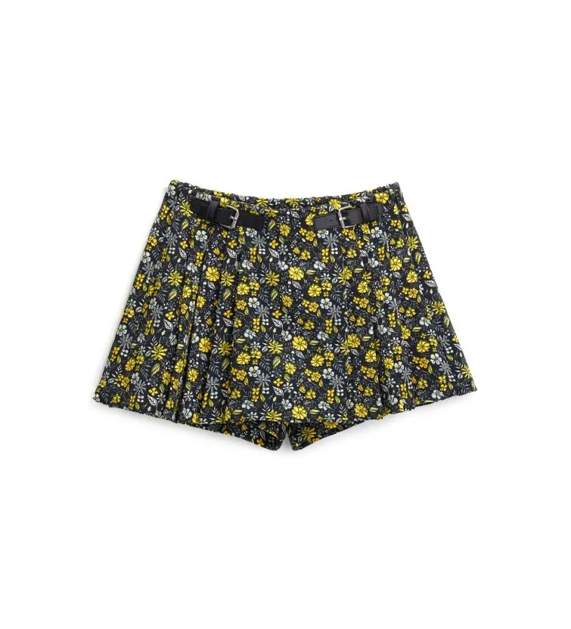--Gonna pantalone a fiori-