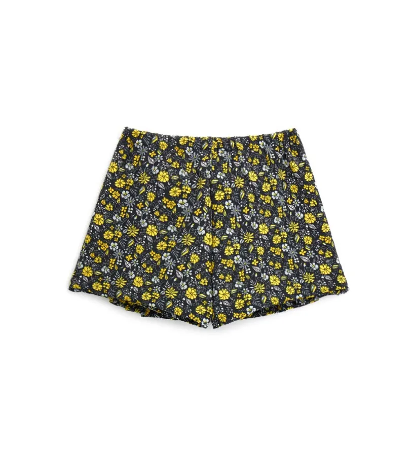 --Gonna pantalone a fiori-