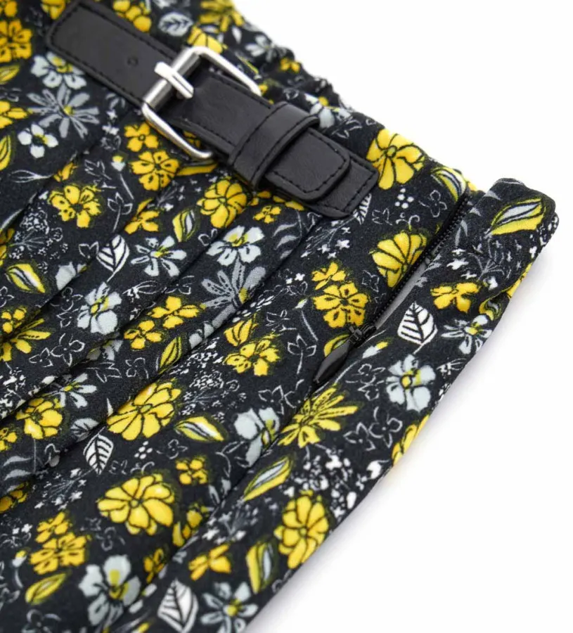 --Gonna pantalone a fiori-
