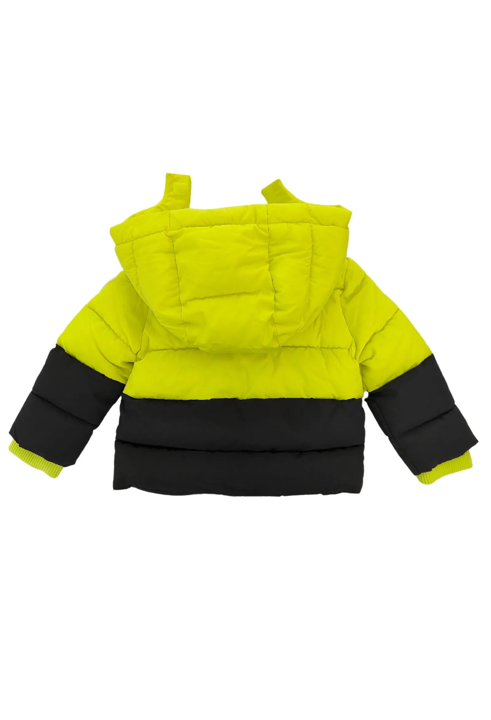 GUESS kids  piumino nero e giallo logo