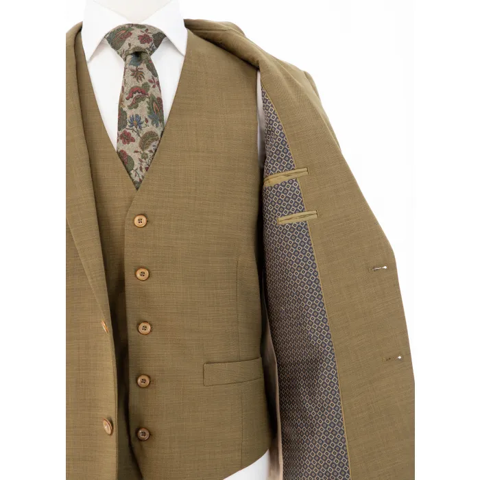 Henk ter Horst Abito intero 3 pezzi con gilet Senape