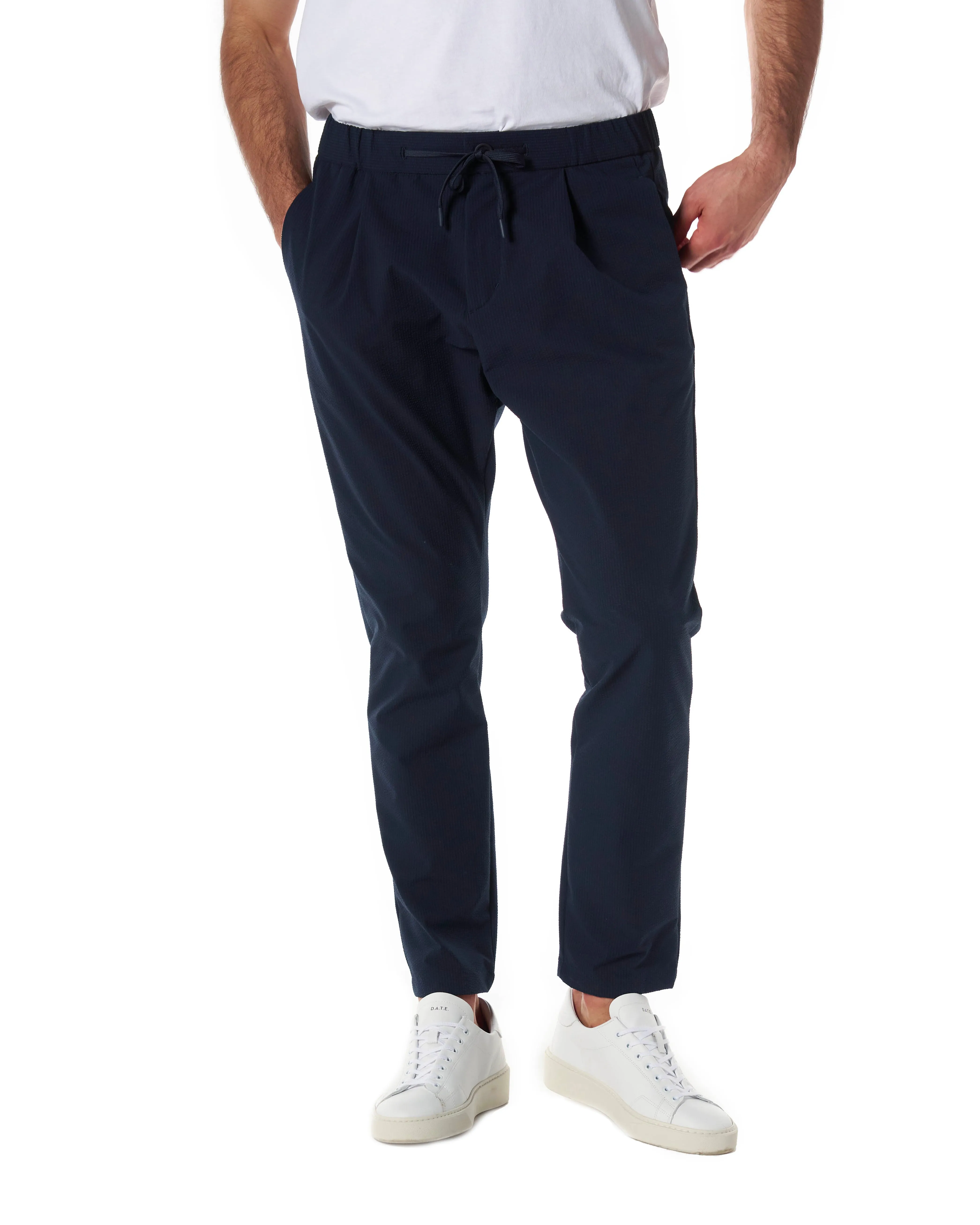 HERNO Pantaloni abito laminar color blu