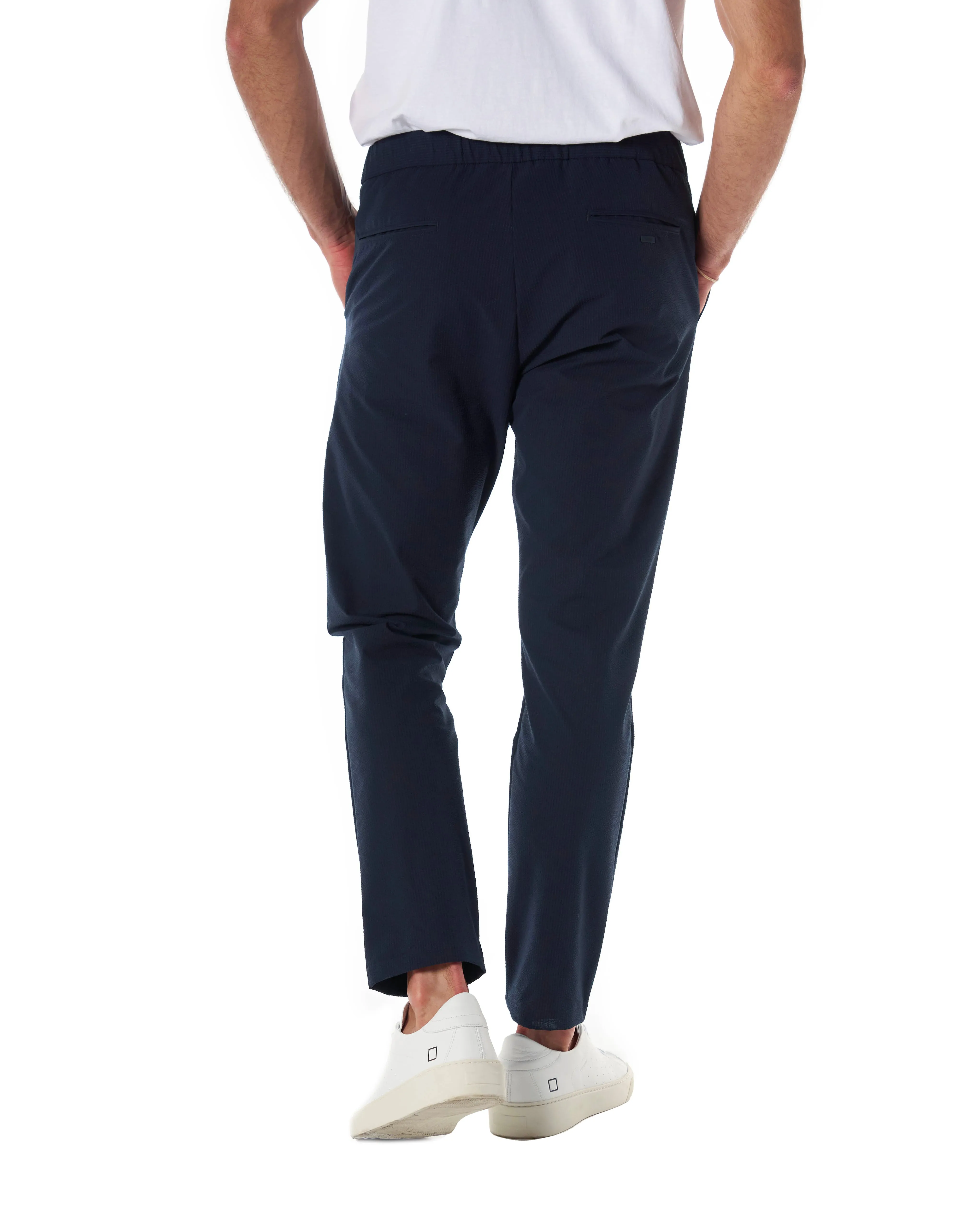 HERNO Pantaloni abito laminar color blu