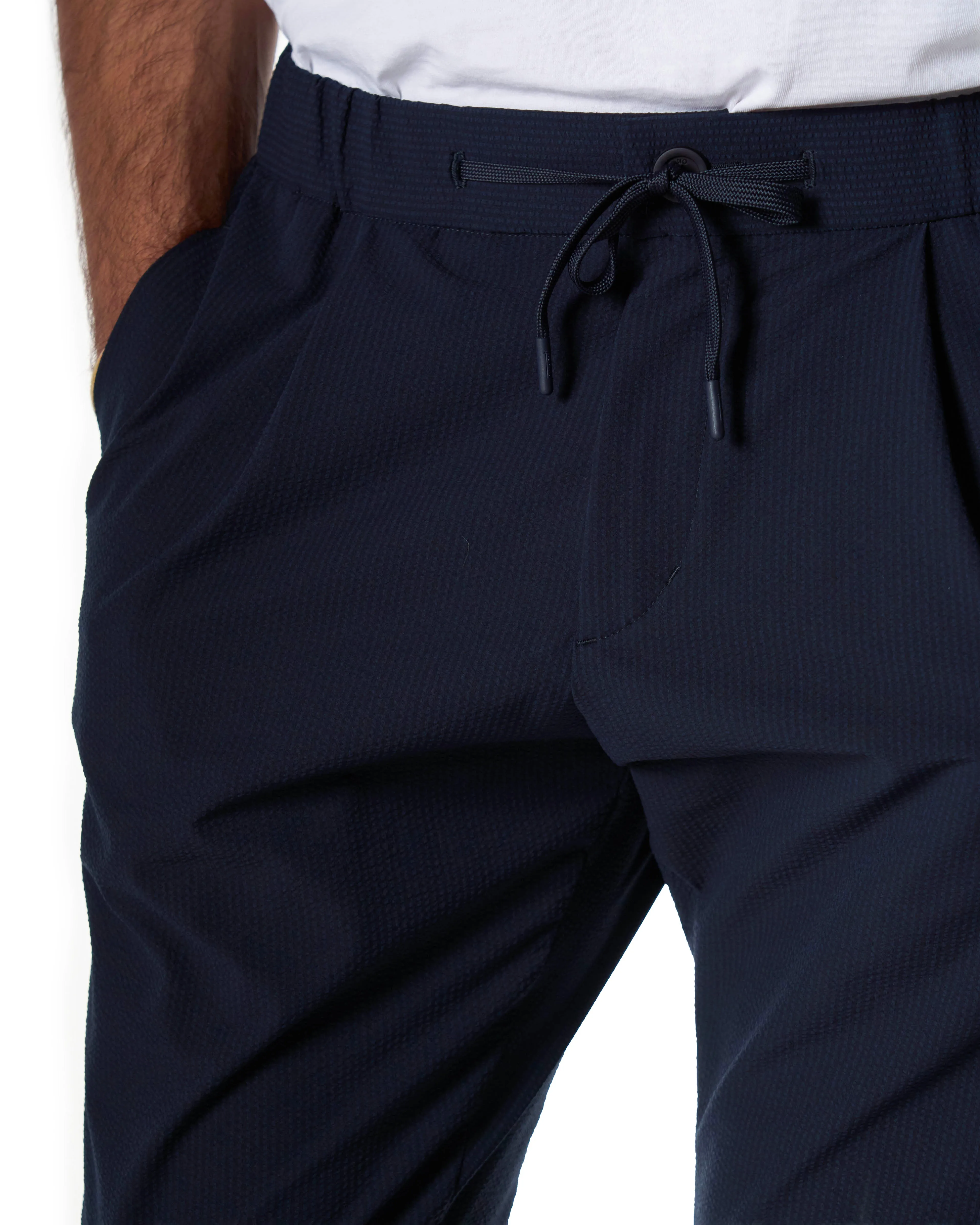 HERNO Pantaloni abito laminar color blu