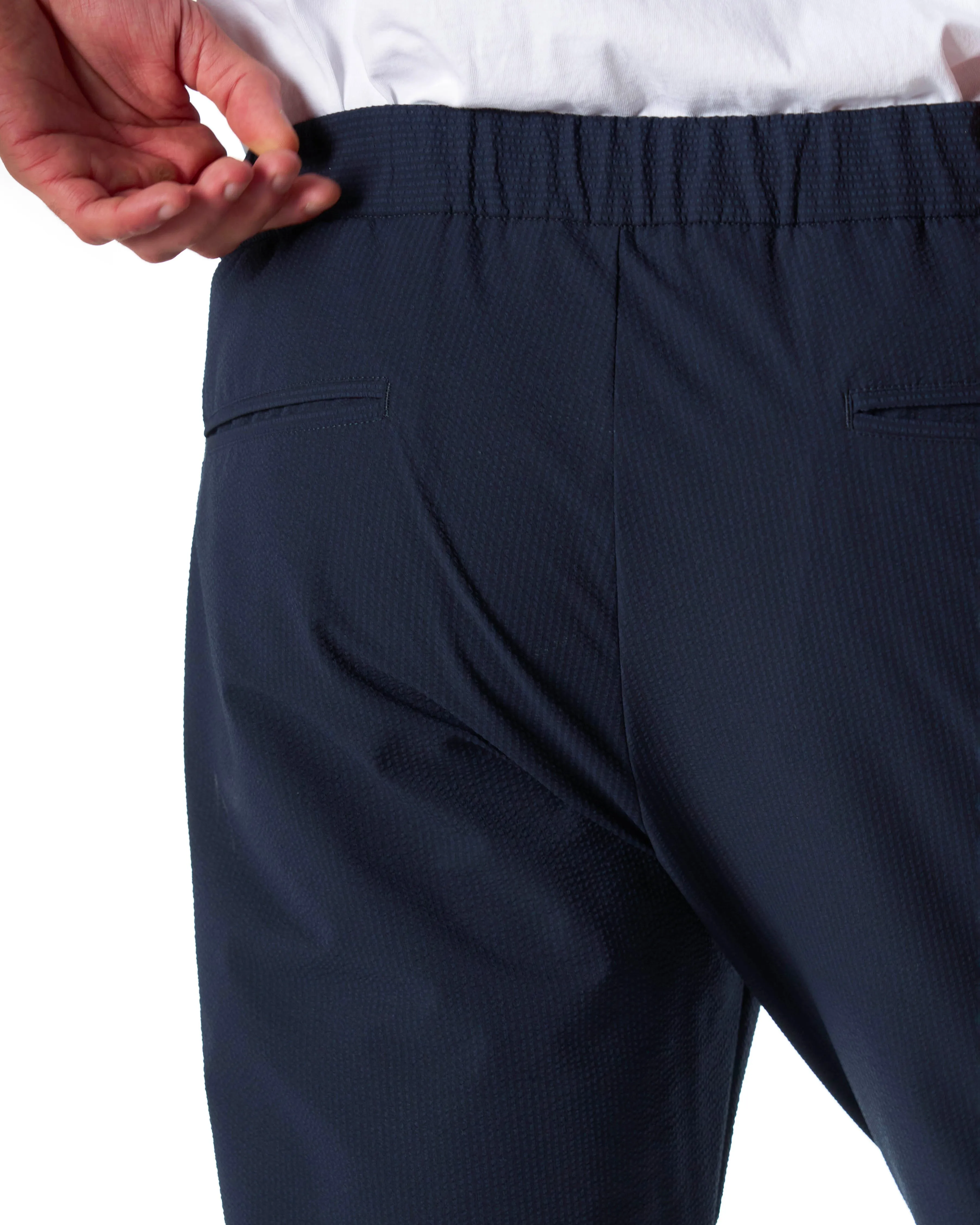 HERNO Pantaloni abito laminar color blu