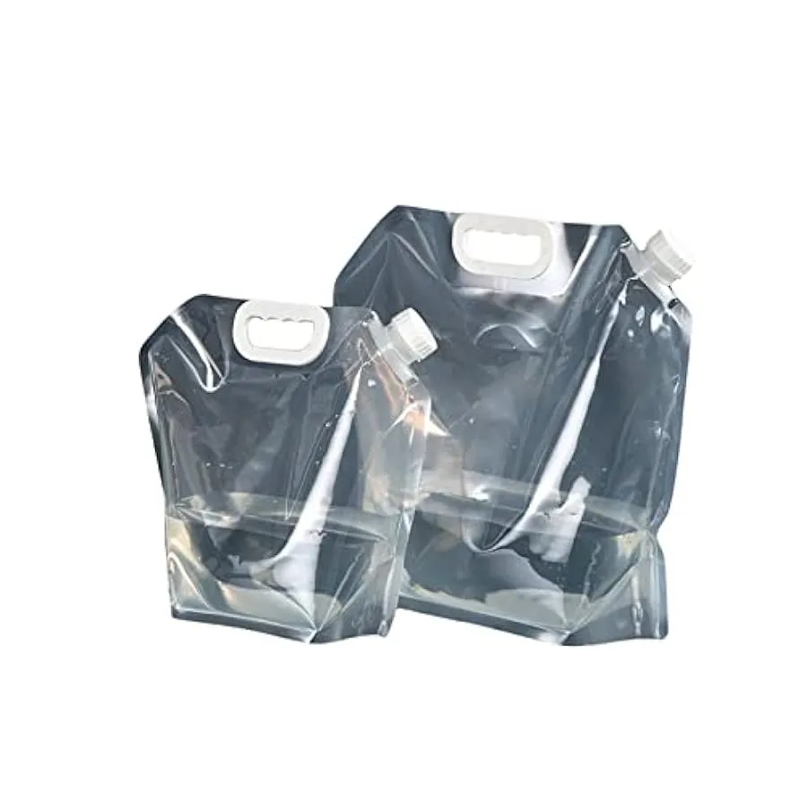 HZLGFX 2 contenitori Pieghevoli per Acqua, da 5 l e 10 l, tanica dell’Acqua trasportabile, per Campeggio, Escursionismo, Picnic,