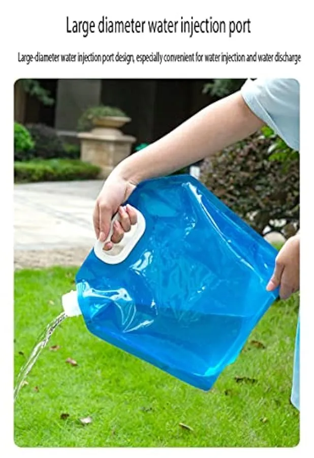 HZLGFX 2 contenitori Pieghevoli per Acqua, da 5 l e 10 l, tanica dell’Acqua trasportabile, per Campeggio, Escursionismo, Picnic,