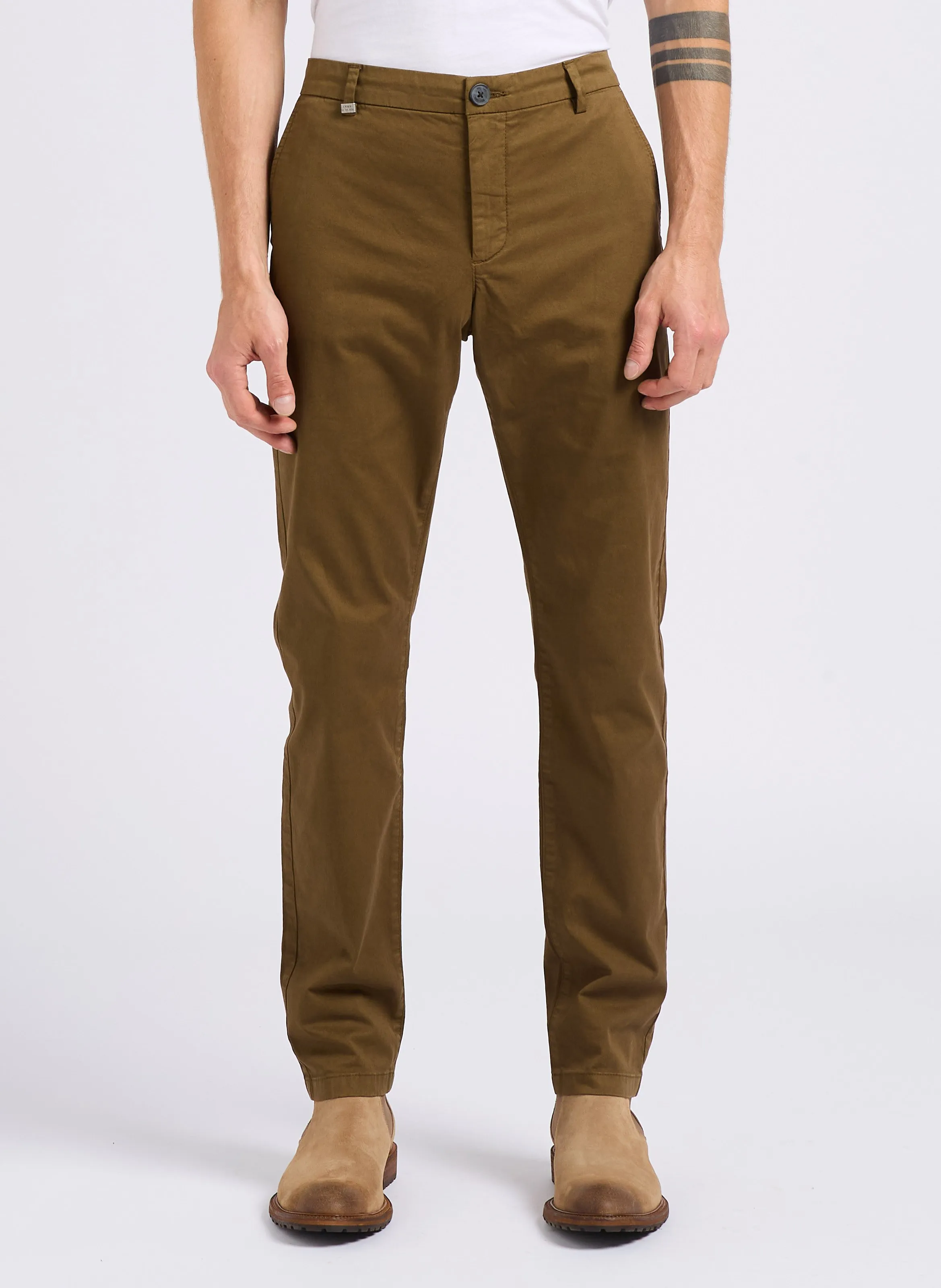  IKKS   Pantaloni slim in misto cotone | Marrone